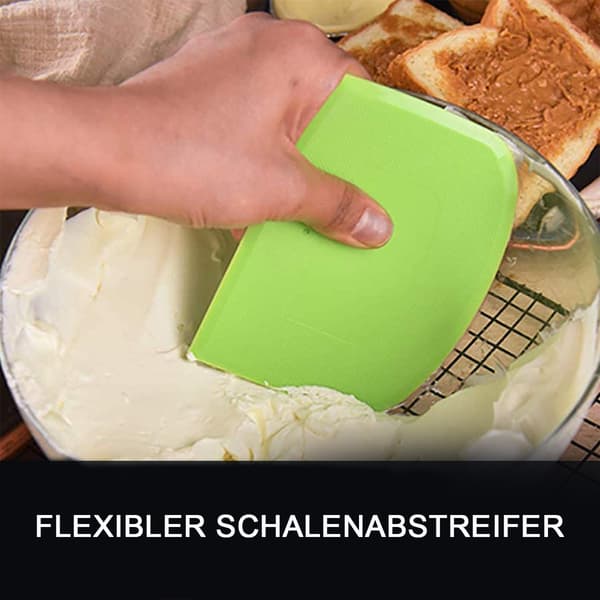 Multifunctional Scraper, Food-Safe Plastic Bench Scraper for Flexible Dough Cutting, Non-Stick Material for Easy Cleaning, Suitable for