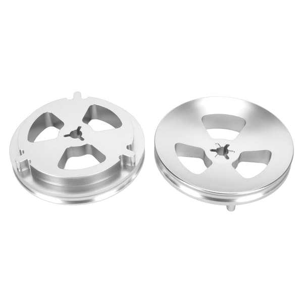 1 par 1/4 tommer NAB-nav optisk akseladapter poleret aluminiumbase rullebåndsoplukker til Studer ReVox til DENON Sølv