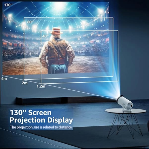 4K-projektori - Android 11, 5G Wi-Fi, Bluetooth - 150 ANSI