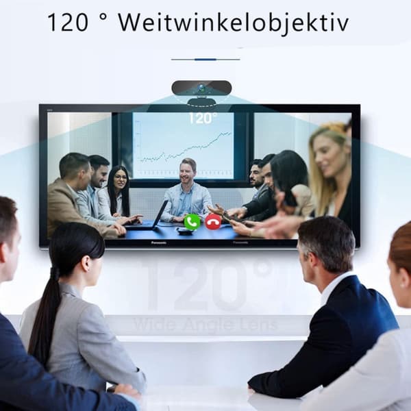 1080P Webcam med mikrofon - Sort - 1080P