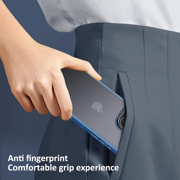 1 stk til iPhone 15 mobildeksel med \"skin-feel\" - marineblå - iPhone15