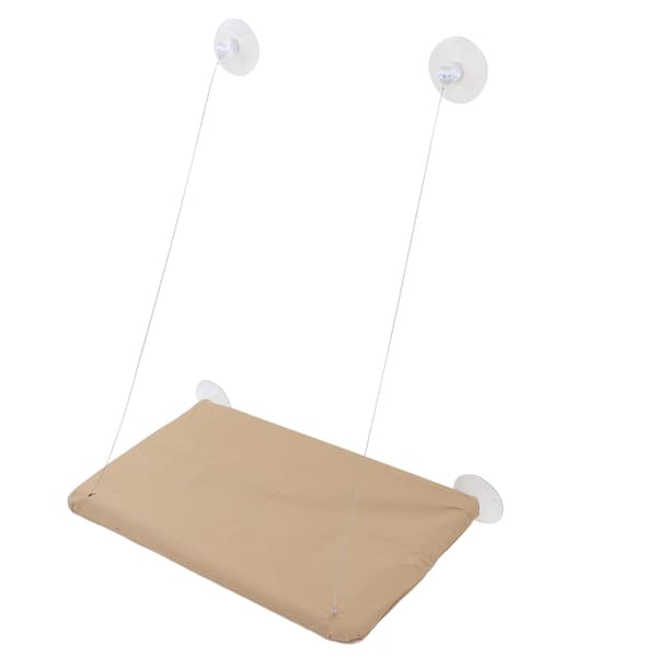 Cat Window Perch Window Mounted Bed Suction Cup Hammock Space Saving Removable Washable Pet Lounger Khaki
