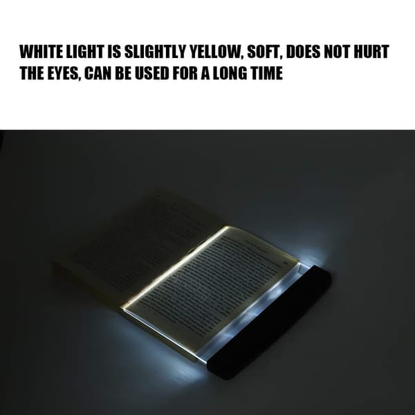 LED Book Light for Paperbacks, LED Reading Light with Detachable Side Clip, Eye-Caring Night Light for Night Reading