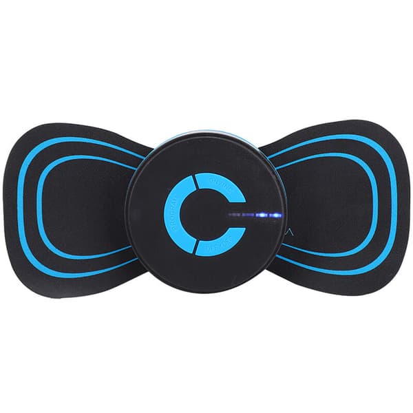 Mini EMS nackmassageplåster - Uppladdningsbar muskelstimulering - Smärtlindring. Längd: 16 cm / Bredd: 7 cm / Höjd: 3 cm