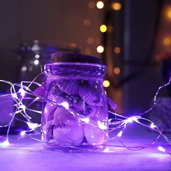6-pack 1m Mini LED-ljusslinga Batteridriven Lila