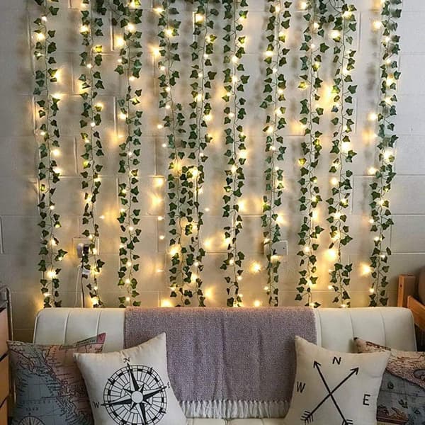 Artificial Ivy, [2 pcs] 2M String Lights with Leaves, Artificial Plants with