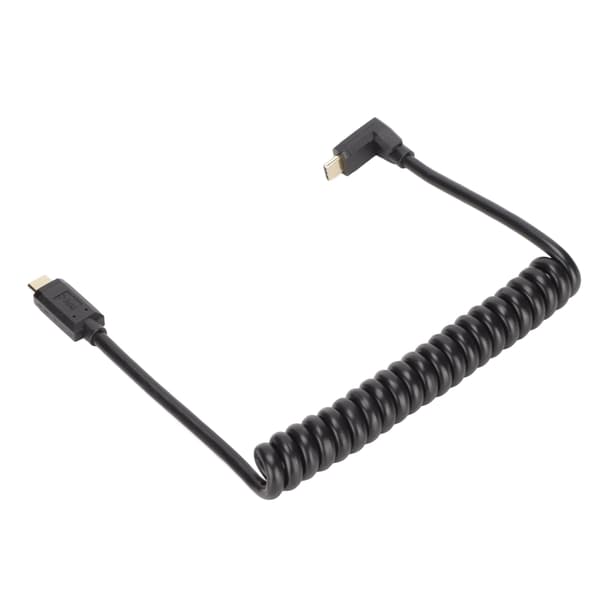 USB C-kabel USB C til USB C 14K 60hz 3A Hurtigopladning 10Gbps 1,2m Spiraldesign USB C Strømkabel Han Bøjet til Han Lige Stik
