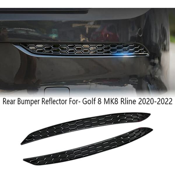 2 stk Reflekterende striper for bakre støtfanger til Golf 8 MK8 (2020-2022)