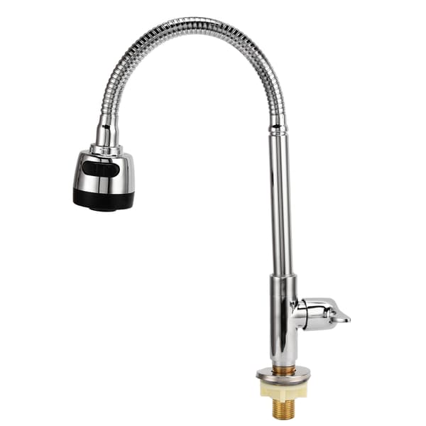 Kitchen Faucet Rotated 360 Degrees Adjust Water Volume Easy Install Rustproof Pull-Down Kitchen Faucet Copper Vertical Universal