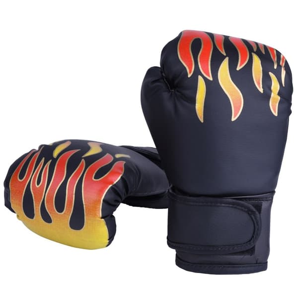 Sorte boksehandsker til børn til Muay Thai, sparring, slag, kickboksning og grappling