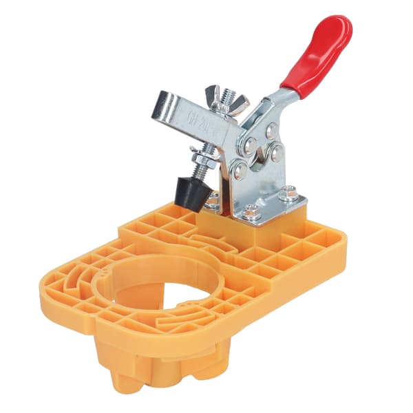 Cabinet Hinge Hole Drill Guide, Cutter Bit Set with Drill Locator Guide and Symmetrical Hole Compatibility, Precision Jig for 35mm