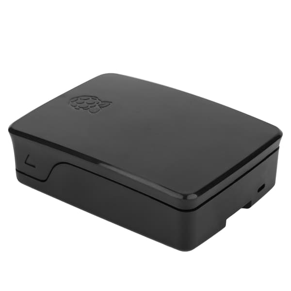 ABS Protective Case Snap Lock Precise Hole Corrosion Resistant for Raspberry Pi 4B Black