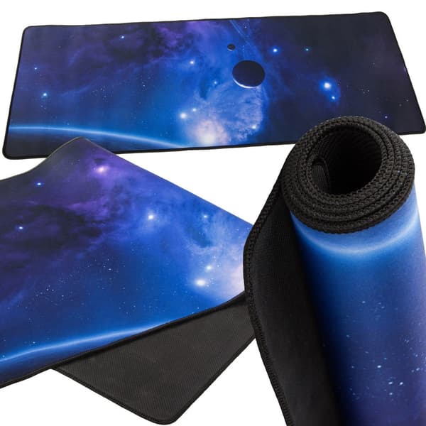 Stor kontormusematte Cosmos Stars i Verden 80x30
