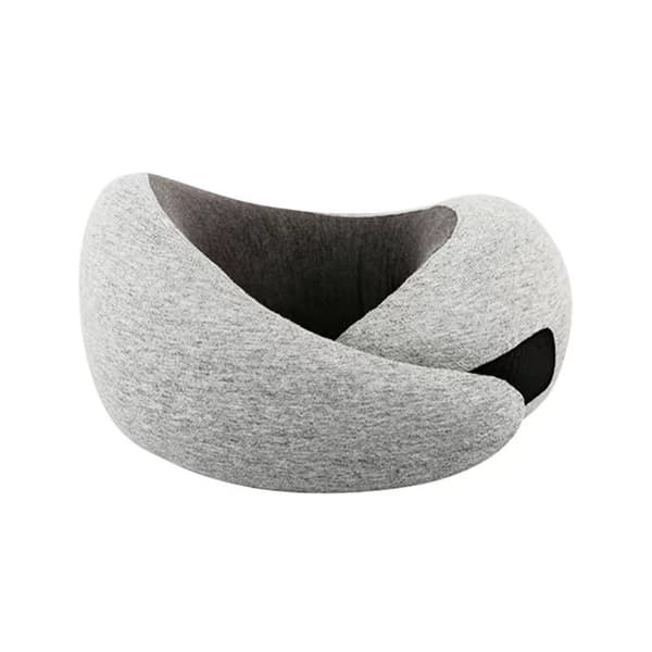 Nackkudde - Premium Resekudde i Memory Foam, 360º Ergonomisk Design, Asymmetriska Sidor, Inkluderar Resväska, Tvättbart Modalöverdrag
