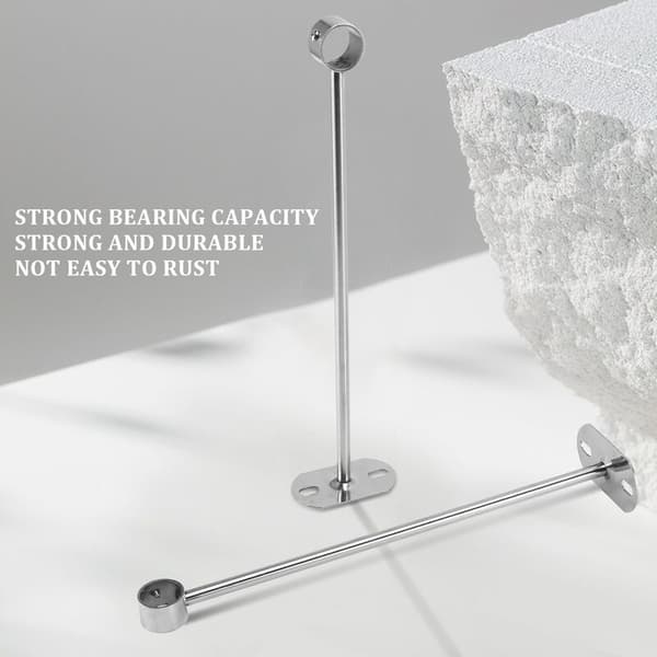 [LCS] Takfäste, klädstångsfäste, 25 mm diameter, klädstångsstöd, rörflänsmuff 2 st (350 mm)