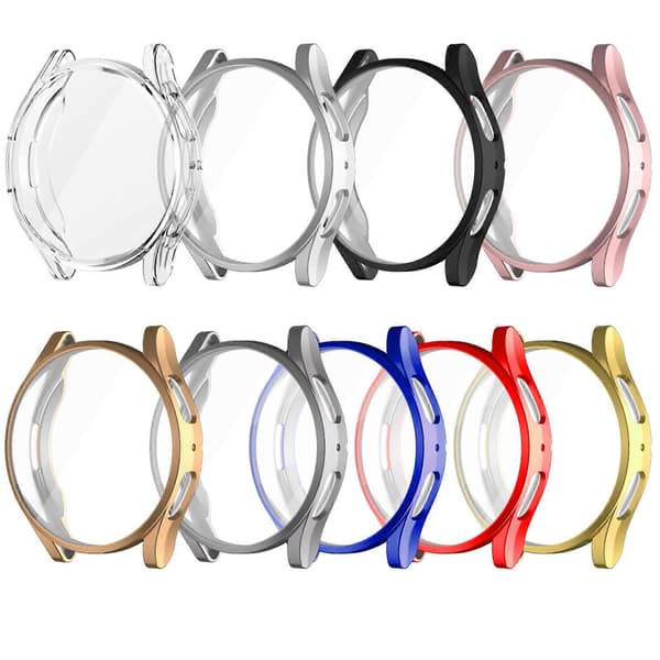 Case Compatible with Samsung Galaxy Watch 6 Screen Protector Case 40mm, Soft TPU Case with Built-in HD Screen Protector