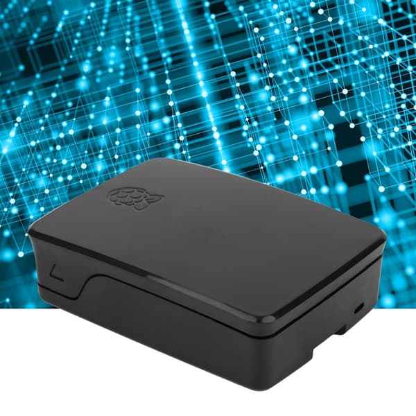 ABS Protective Case Snap Lock Precise Hole Corrosion Resistant for Raspberry Pi 4B Black