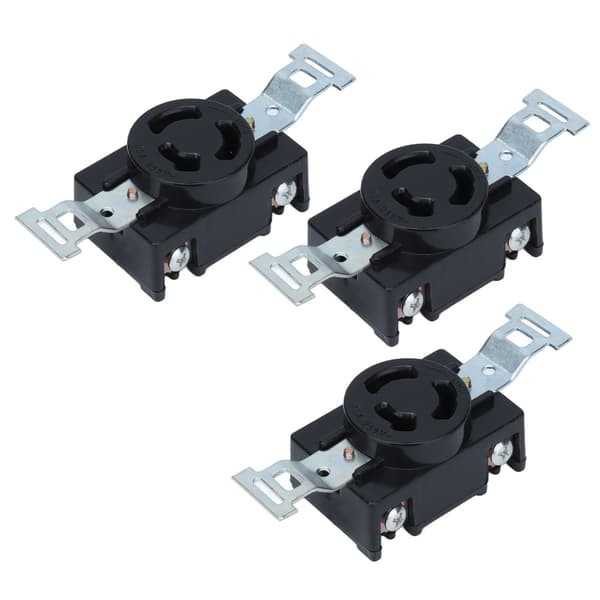 3 Pieces Generator Plug Nylon Carobronze High Durability Easy Installation 3-Hole Generator Plug