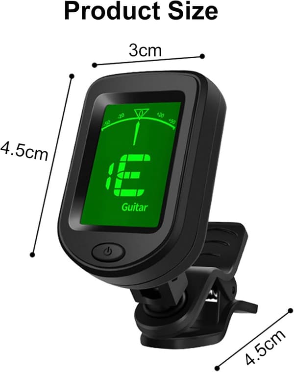 Digital Clip-On Guitar Tuner med LCD til Akustisk, Elektrisk, Bas & Ukulele[ZHE]