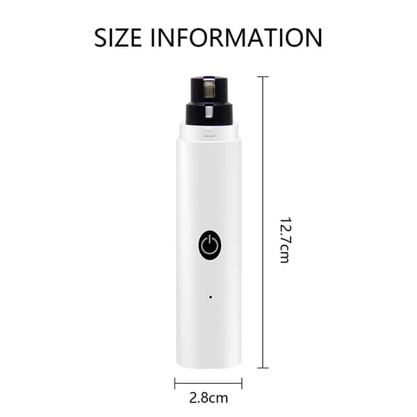 LX-Pet Electric Nail Grinder - [Rechargeable Model - White with Light]
