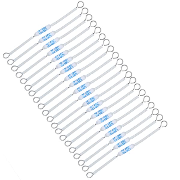 20 stk. 250V 10A RF Keramisk Termisk Sikring 185C 90mm 3.5in til Apparater