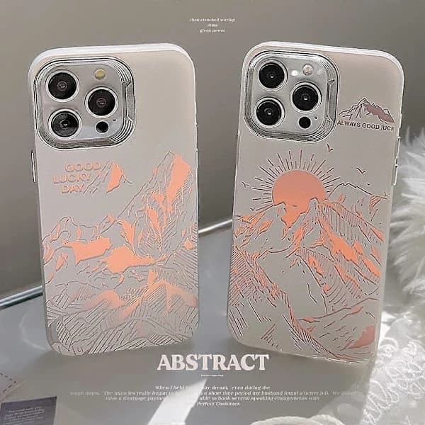 TPU-deksel med laserdesign for iPhone 15 Pro, støtsikkert telefondeksel