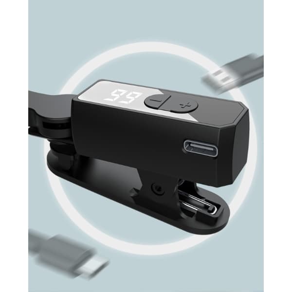 Portable Smart Clicker B-03 compatible with Android and Apple phones, silent adjustable auto clicker with LED display and 107 speed modes Black