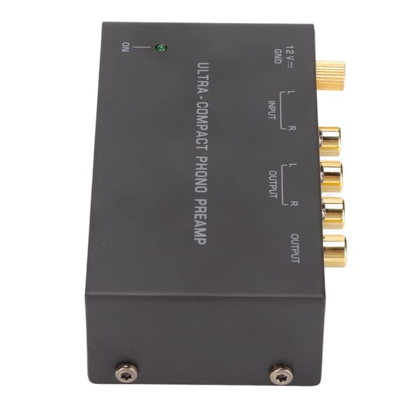 PP400 Phono Turntable Preamplifier Stereo RCA Input RCA Output Turntable Amplifier with Independent Knob Control 100‑240V EU Plug