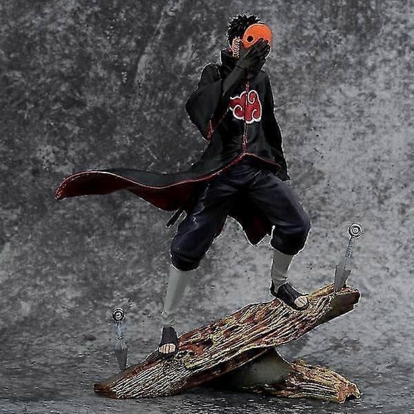 Naruto Animefigur 26cm Obito Uchiha Tobi Hode Utskiftbar Actionfigur PVC Statue Modell Skrivebordsdekorasjon Leketøy Gave Til Barn