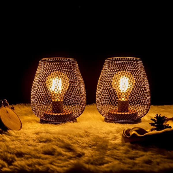 Batteridriven LED-lampa – metall, hållbar – för kök, sovrum