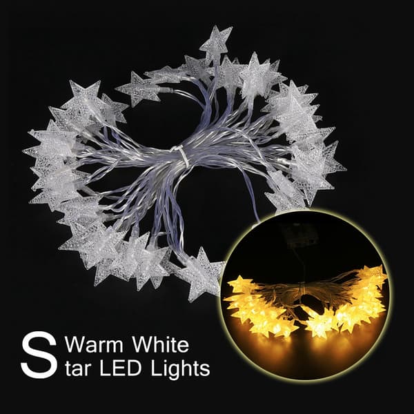 Battery Powered LED String Lights Ejoyous 6m 19ft 40 Star-shaped LED Lights Fairy Decorative Li
