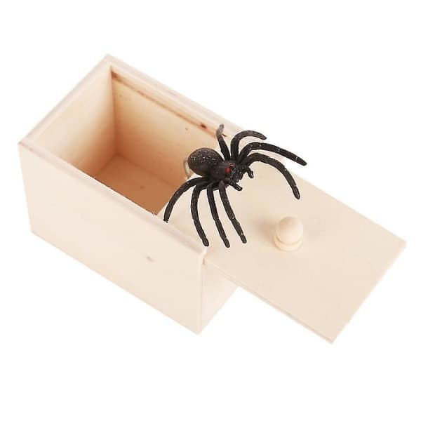 April Fool's Day Prank Box Creative Gift Spoof Horror Toy Wooden Box Spider