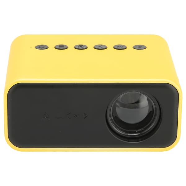 Portable Mini Projector Home Theater Mobile Phone Projector for Screen Projection 100‑240V Yellow EU Plug