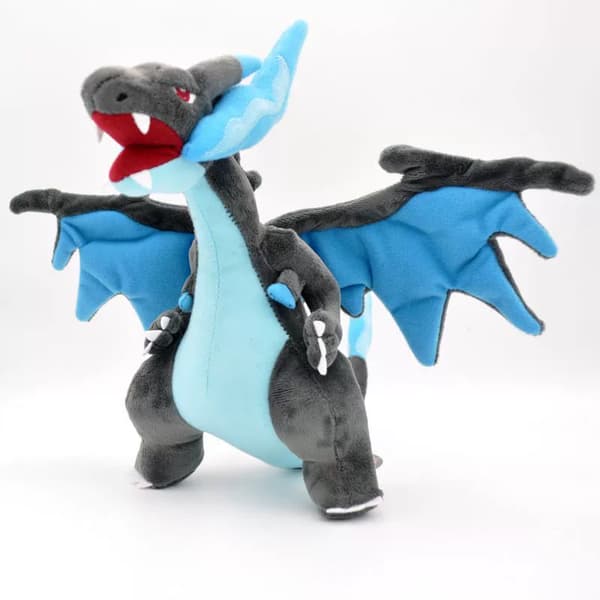 Rajoitettu erä Charizard-pehmolelu Mega Charizard -pehmonukke pehmolelu korkea (sininen)-23cm