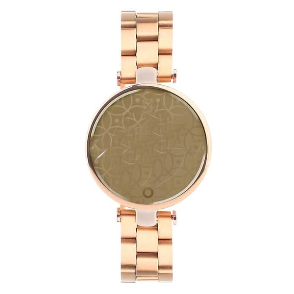 Treperlet klokkerem i rustfritt stål for Garmin Lily Rose Gold