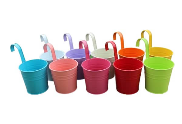 Flower Pot, Small Tin Bucket, Balcony Pot, Decorative Small Pot