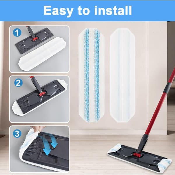 6-pack replacement covers for Vileda H2PrO floor mop - microfiber covers for all hard floors, machine washable (new and improved)