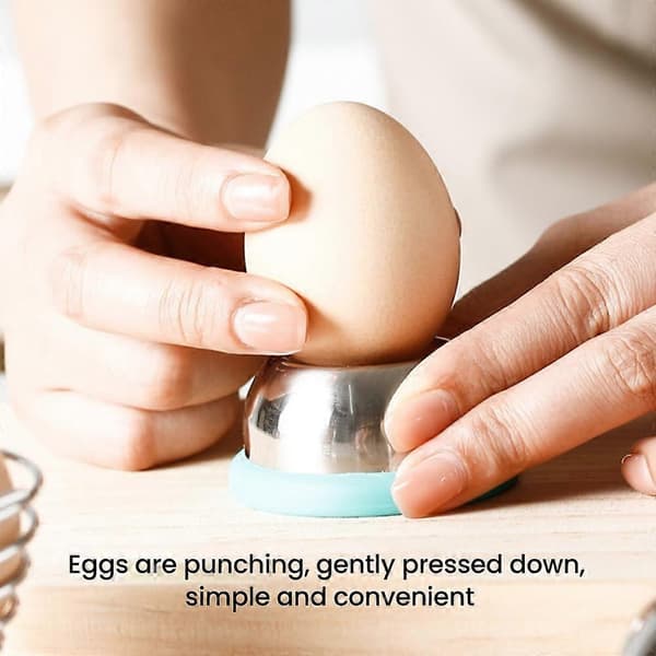 Egg opener, stainless steel egg piercer, semi-automatic eggshell piercer, egg picker divider whisk