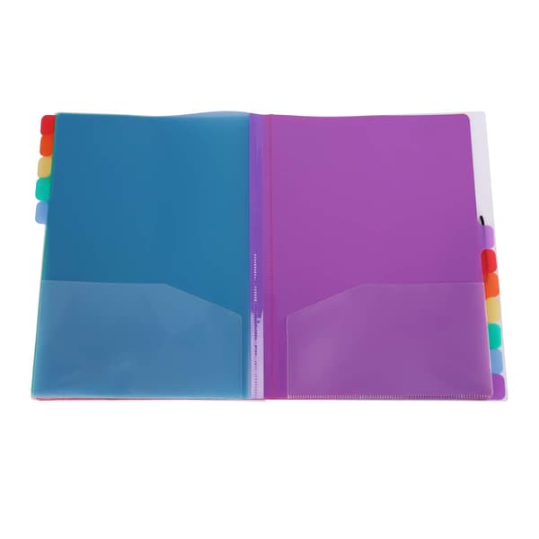 Project folder A4 organizer desk organizer 12 compartments desk folder personal folder with elastic band plastic ring binder waterproof ring binder