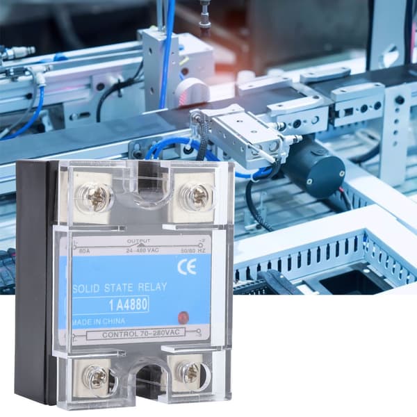 Single-phase Solid State Relay 70-280VAC Input 24-480VAC Load AC SSR Electrical Equipment for CNC Machines (BERM-1 A4880（80A）)