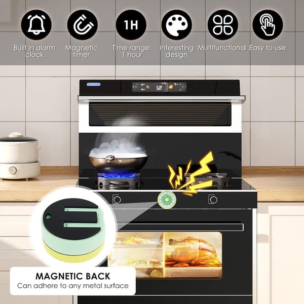 Visuel Timer 60 Minutter, Mekanisk Visuel Timer med Magnetisk Bagside & Stativ, Batteri Ikke Nødvendigt, til Klasseværelse og Børn