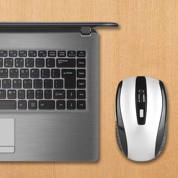 Bærbar 2,4 GHz trådløs optisk mus for PC bærbar datamaskin