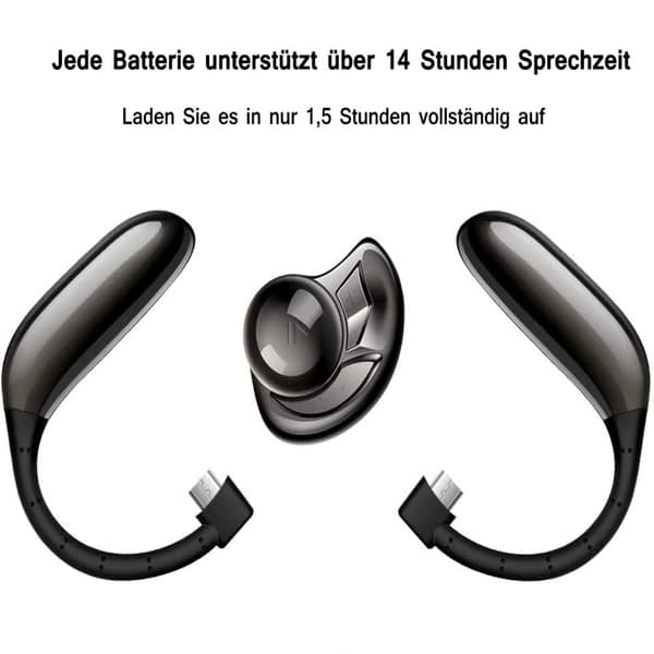 Stylish Bluetooth Headset, Hands-Free Earpiece for Seamless Communication and Entertainment, V5.0 Bluetooth for Wide Device Compatibility (Ear Hook)