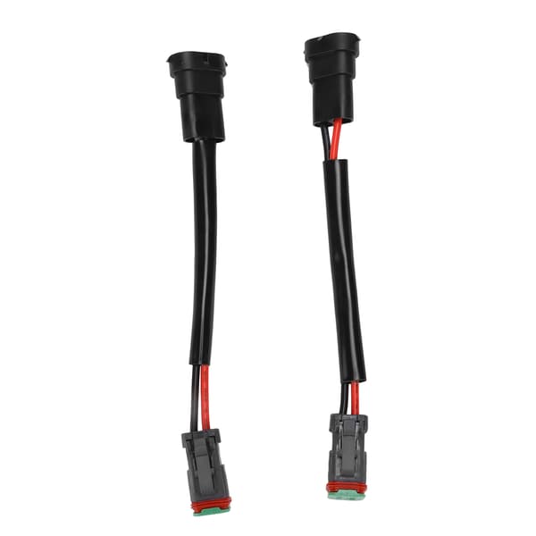 2 pcs DT Female to H11 Male Waterproof LED Work Light Bar Conversion Cable Adapter