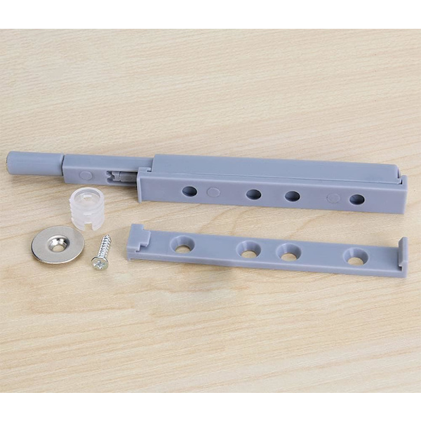 Magnetic Door Catches with Push-to-Open Function for Cabinets - Plastic, Durable, Blue - 6 pcs