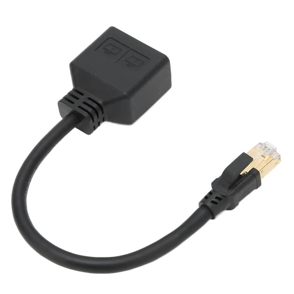 Ethernet-adapterkabeludvidelse - 2-ports splitter til hjemmekontor