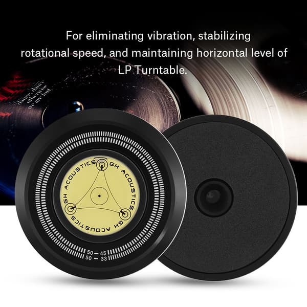 Turntable Record Stabilizer with Bubble Level for LP Vinyl Player
