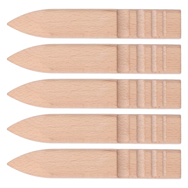 5 Pcs Leather Polishing Tool Beech Edge Polisher Slicker Hand Tool Set Kit for DIY