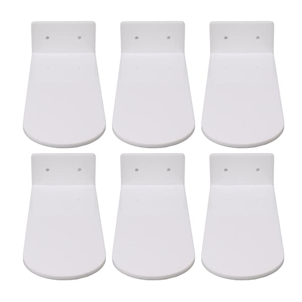 6 Pcs Floating Shoe Shelves 20 cm Long Acrylic Shoe Display for Shoe Collection White