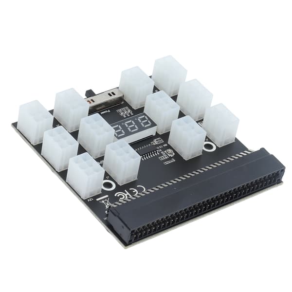 Breakout Board Strømforsyningsadaptermodul 12 porter 6-pinners digital skjerm for HP-server